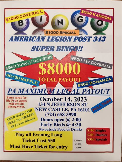 local bingo halls|american legion bingo near me.